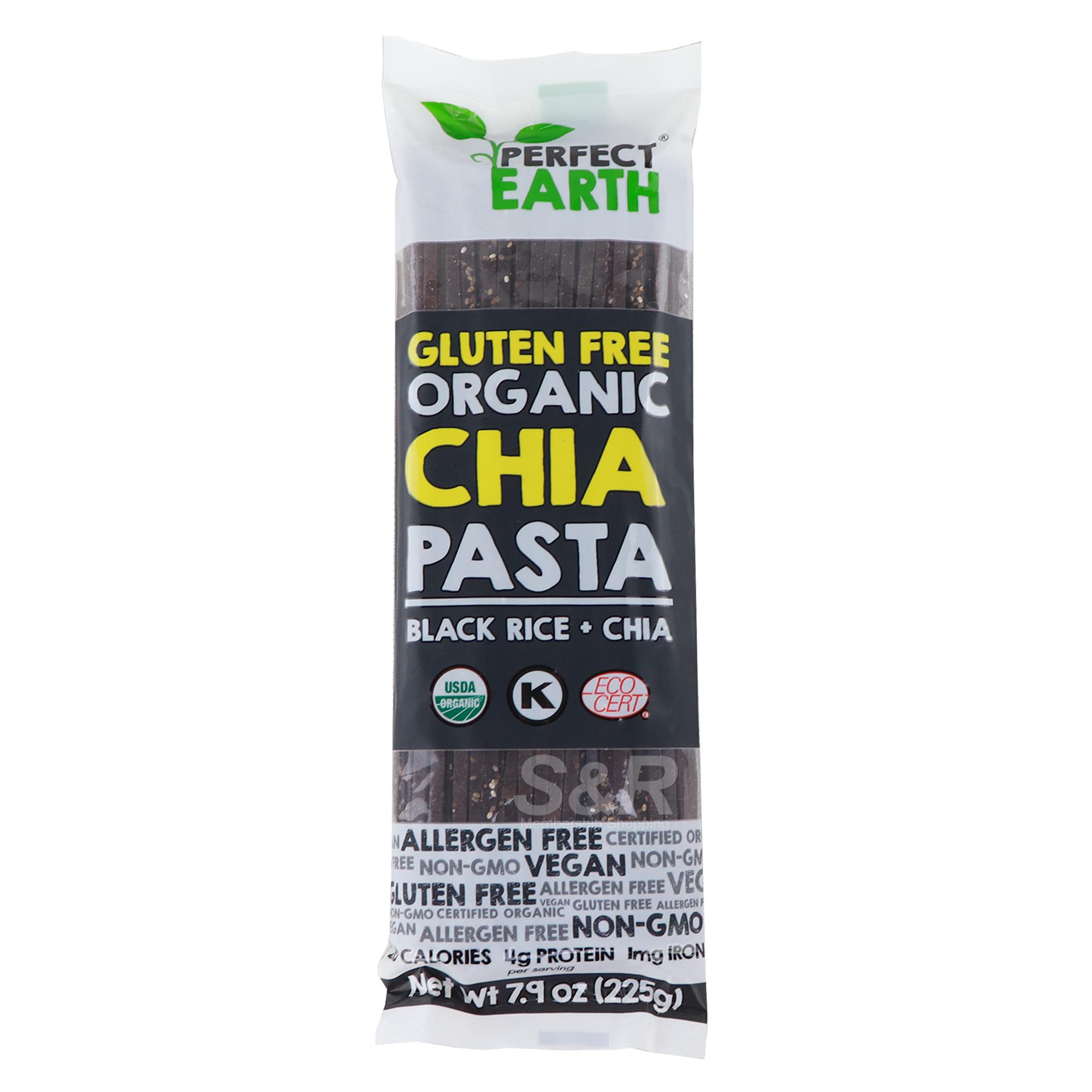 Perfect Earth Organic Black Rice Chia Pasta 225g Perfect Earth Organic Black Rice Chia Pasta 225g